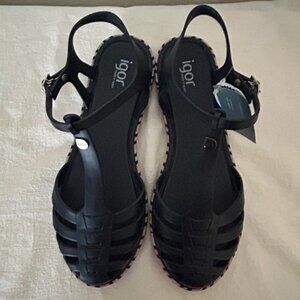 Igor Collection Navy Blue Altea Nautico Jelly Sandals Size 39 NWT NIB